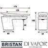 Bristan Claret 1 Hole Bath Filler Dimensions